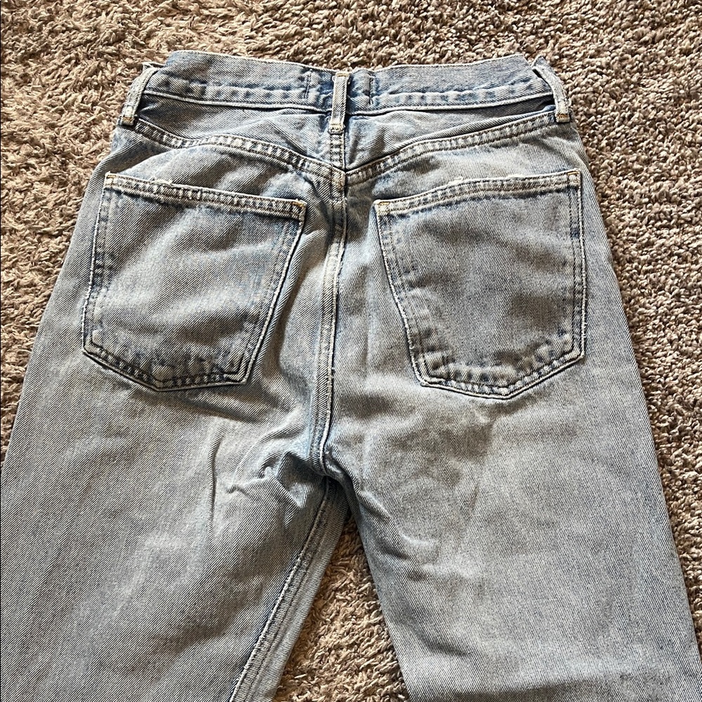 Agolde Light Blue Straight Leg Jeans - Picture 12 of 16